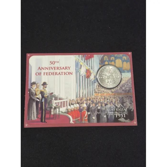 1951 FLORIN 50TH ANNIVERSARY OF FEDERATION 