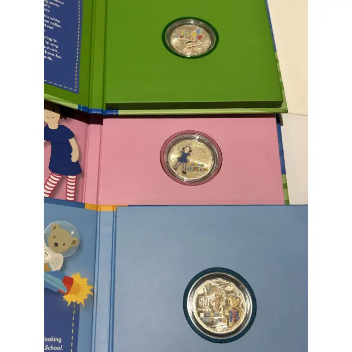 50 years of Play School three coin book set 