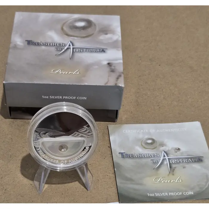 2011 Treasures of Australia Pearl 1oz silver proof coin