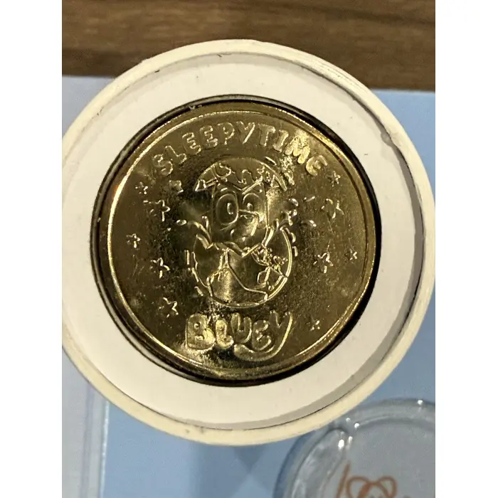 2026 Bluey $2 UNC Collector Folder with unsealed tube, + 2 coloured till coins