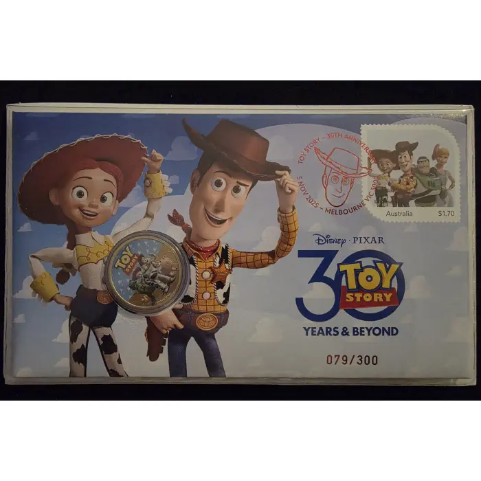 🤠🎬 **2025 $1 Toy Story “30 Years & Beyond” Limited Edition PNC – No. 079/300**