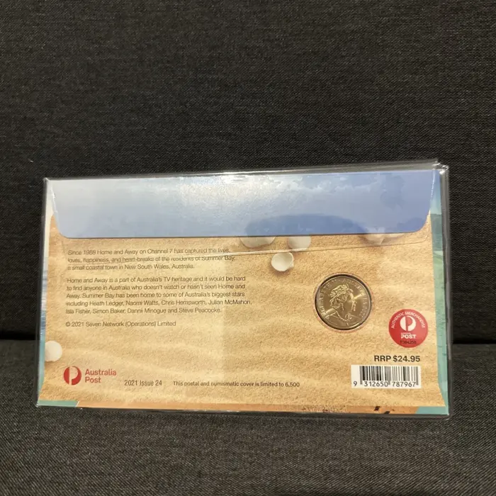 2021 GACH Australia PNC Home and Away Letter H $1 Coin & Stamps Cover