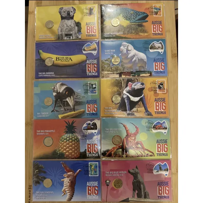 2023 PNC Aussie Big Things Set of 10 PNCs $1 Coin Full Set Collection