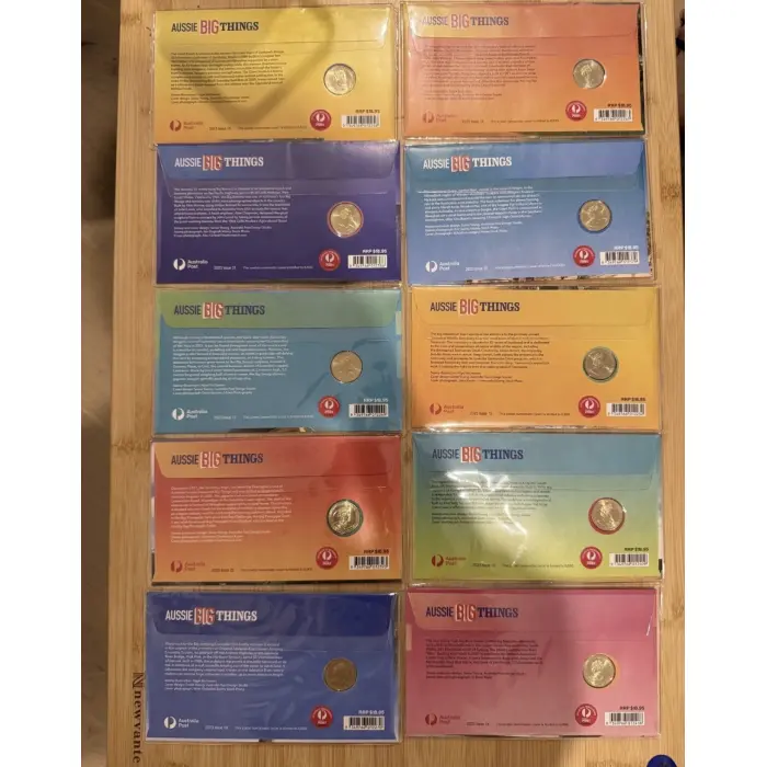 2023 PNC Aussie Big Things Set of 10 PNCs $1 Coin Full Set Collection