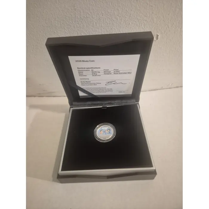 2026 $2 Bluey Fine Silver Coloured Proof Coin