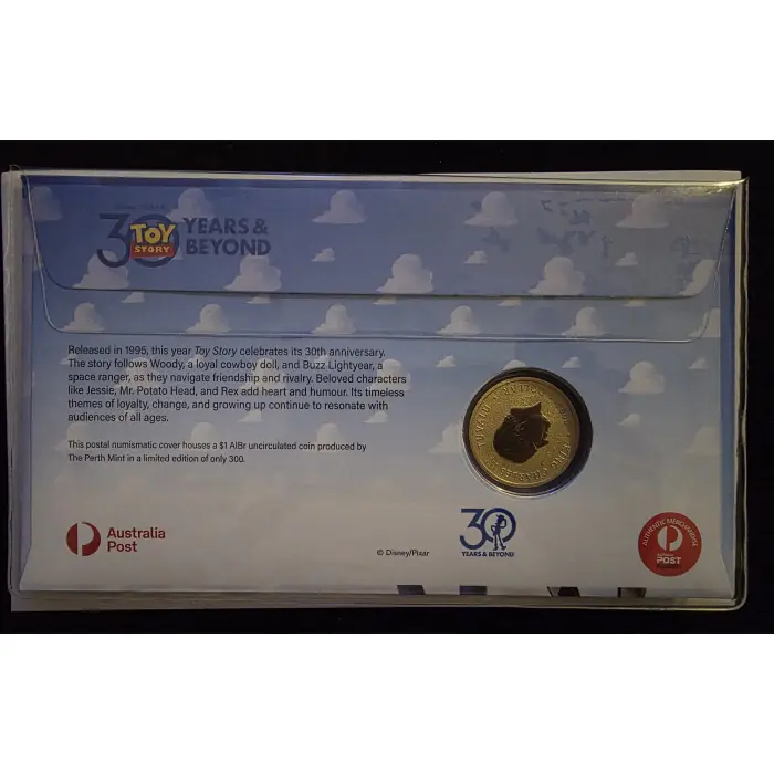 🤠🎬 **2025 $1 Toy Story “30 Years & Beyond” Limited Edition PNC – No. 078/300**