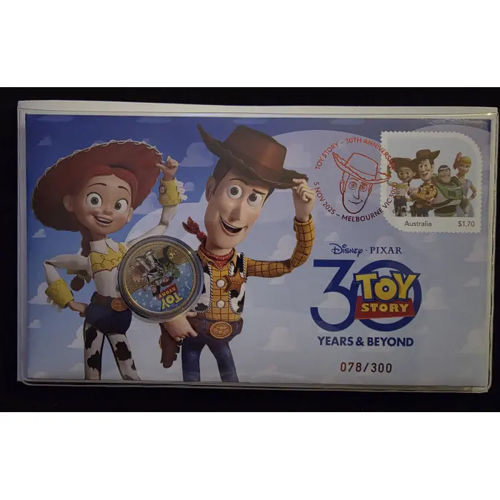 🤠🎬 **2025 $1 Toy Story “30 Years & Beyond” Limited Edition PNC – No. 078/300**