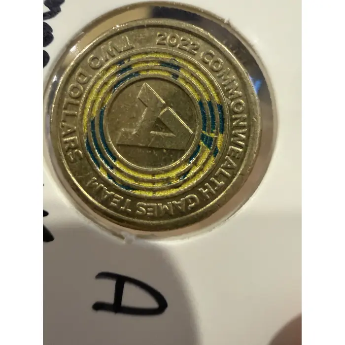 CIRC Set of 3 $2 A,U,S 2022 Commonwealth Games team coins, with slight rotation.