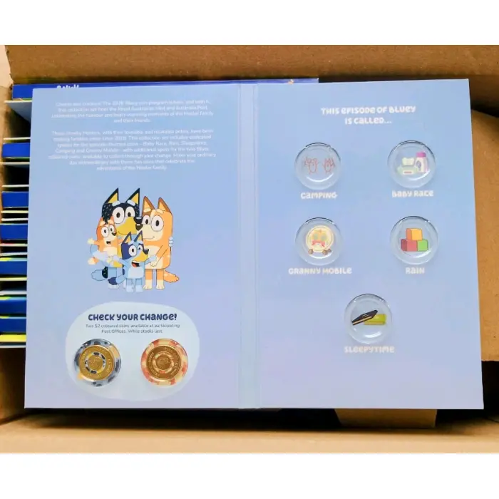 2026 Bluey $2 coin tube and folder inc 2x till coins 