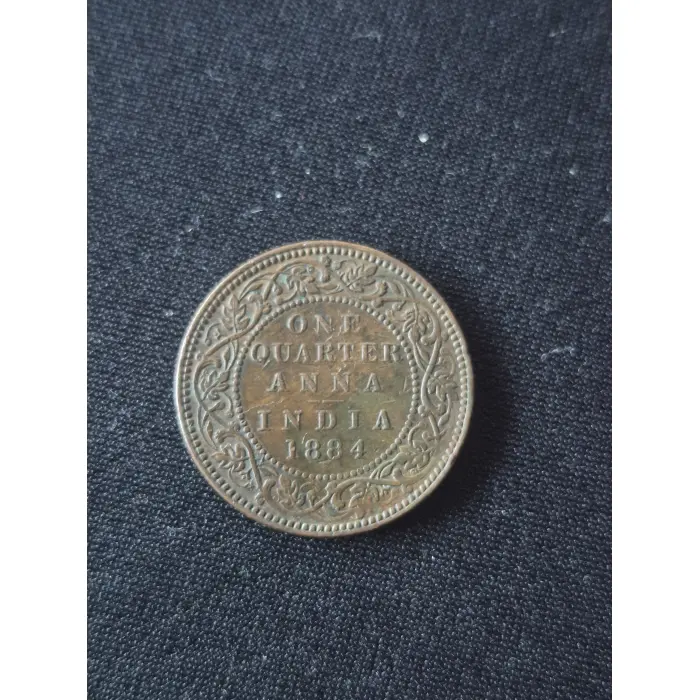 1884 ONE QUARTER ANNA BRITISH INDIA 