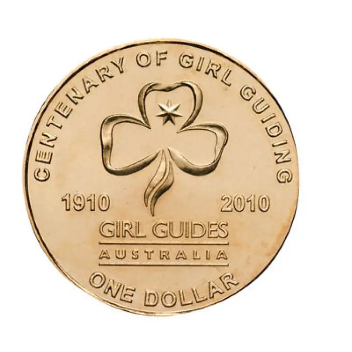$1 2010 Centenary of Girl Guiding Circulated AUS One Dollar Coin