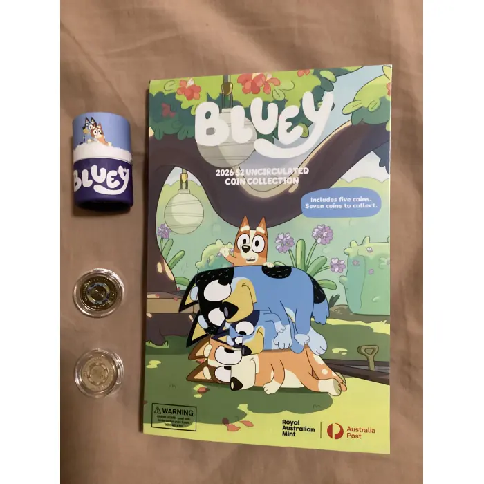 2026 Bluey Folders, Tubes & $2 till coins