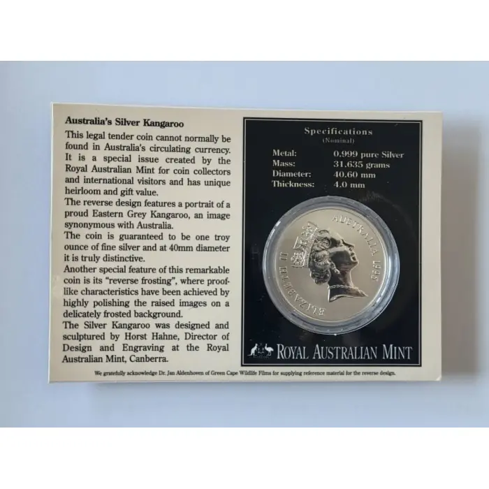 1995 Silver Kangaroo 0.999 1 ounce silver