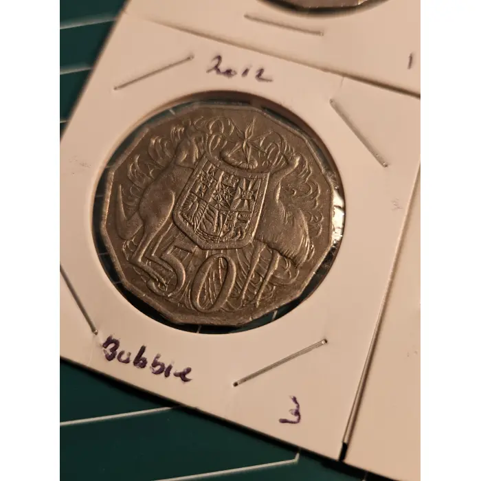 2012 COA 50 cent Bubble error