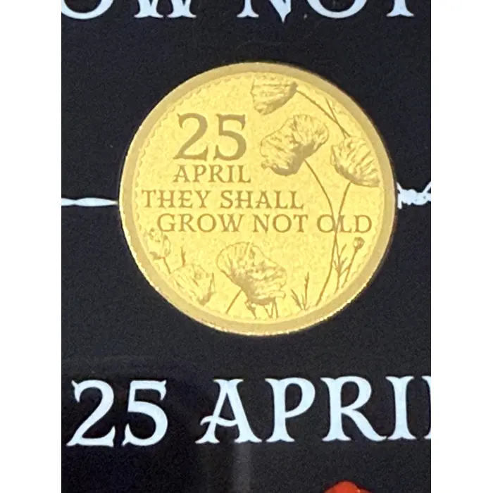 Gallipoli Remembrance - They Shall Grow Not Old 1/1000oz Solid Gold Coin