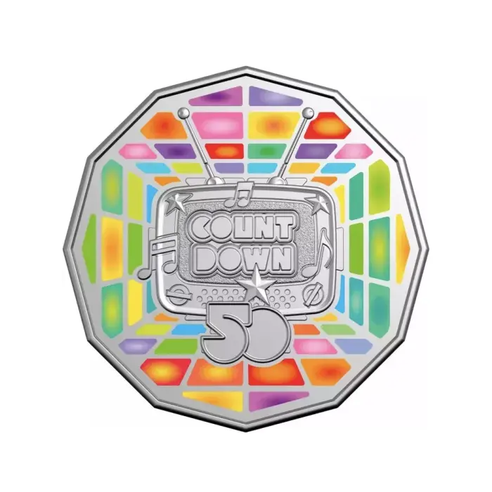 2024 Coloured 50c Uncirculated Count Down Coin, Limited Mintage